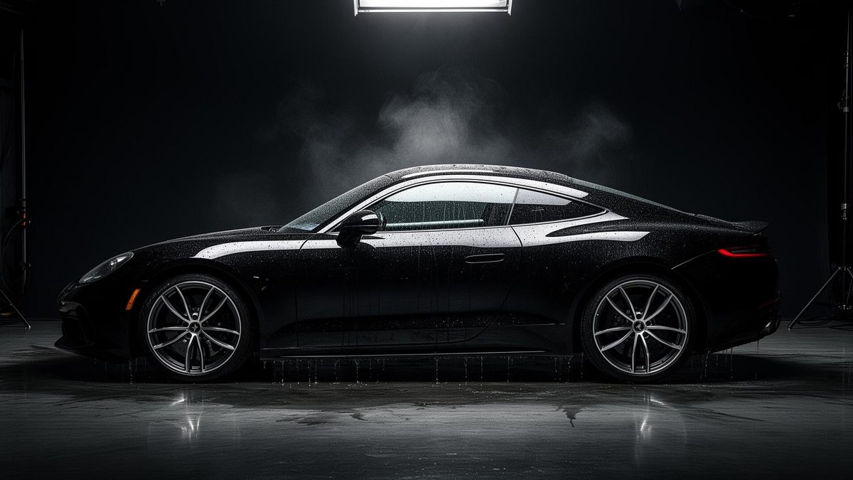 Car exterior after a full detail and wax — illustrative example