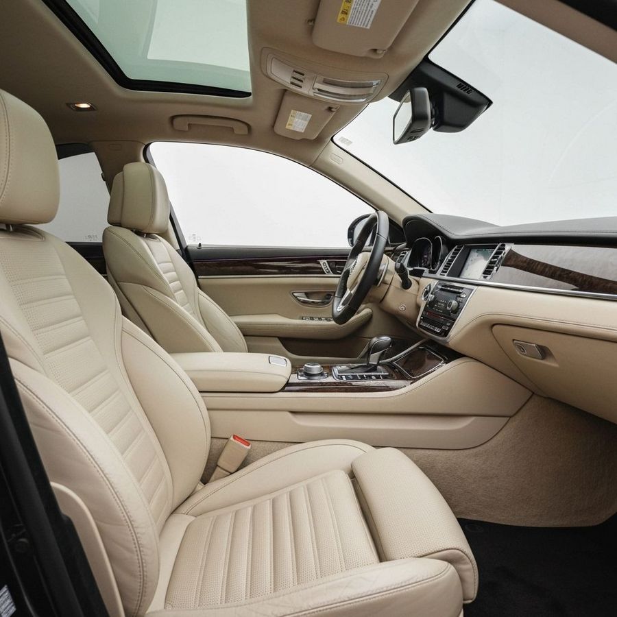Spotless detailed car interior